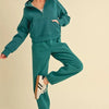 Aemi+Co Drawstring Elastic Waist Joggers - TEAL