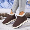 Cozy Knit Ankle Boots with Plush Lining - Chocolate