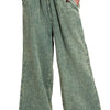 Zenana Washed Double Gauze Elastic Band Waist Pants - ASH JADE