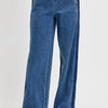 RISEN Full Size Elastic Waist Wide Leg Jeans Plus Size - Medium