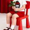 Children's Graphic Tee and Skirt Set - Red