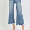 Risen High Rise Cropped Flare Jeans - Dark