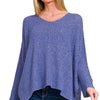 Zenana Dolman Sleeve V-Neck Sweater - MARLIN