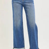 RISEN Full Size High Rise Relaxed Fit Ankle Straight Cuff Jeans Plus Size - MEDIUM
