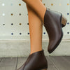Pointed-Toe Ankle Boots - Chocolate