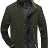 Men's Plus Size Casual Stand Collar Lightweight Jacket - Army Green
