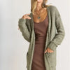 ADORA Comfy Fuzzy Sweater Cardigan - NEW OLIVE