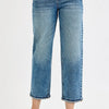 RISEN Full Size High Rise Crop Boyfriend Jeans Plus Size - MEDIUM