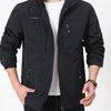 Men's Plus Size Lightweight Hooded Outdoor Jacket - Black