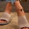 Mesh Open Toe Sandals - Ivory