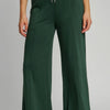 Umgee Full Size Drawstring Wide Leg Pants with Pockets - Evergreen
