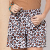 And The Why Wrinkle-free Stretchy Cooling Fabric Shorts - LEOPARD