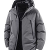 Men's Plus Size Zip Up Hooded Puffer Jacket - Gray