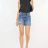 Kancan Distressed High Waist Denim Shorts - Medium