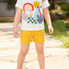 Children's Graphic Tee & Shorts Set - White