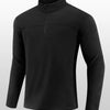 Men's Plus Size Quarter Zip Long Sleeve Sweatshirt - Black