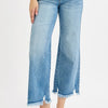 RISEN Full Size Mid Rise Crop Wide Leg Jeans Plus Size - LIGHT