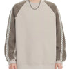 Men's Plus Size Raglan Sleeve Casual Sweatshirt - Gray Apricot