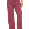 Zenana Ribbed Drawstring Lounge Pants - CABERNET