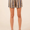Mittoshop Drawstring Striped Satin Shorts - Stripe