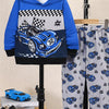 Children's Racing Car Hoodie & Pants Set - Blue