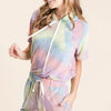 BiBi Tie Dye French Terry Hoodie Top and Bottom Set - MULTI TIE DYE