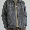 Men's Plus Size Zip Up Faux Leather Shacket - Dark Gray