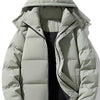Men's Plus Size Hooded Padded Winter Coat - Sage