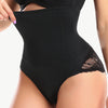 Full Size Spliced Lace Pull-On Shaping Shorts - Black