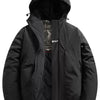 Men's Full Size Hooded Padded Winter Coat Plus Size - Black