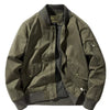 Men's Plus Size Zip Up Bomber Jacket - Army Green