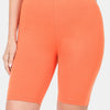 Zenana High Waist Bermuda Shorts - Deep Coral