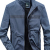 Men's Plus Size Lightweight Windproof Outdoor Jacket - Blue