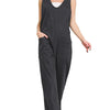 Zenana Casual Adjustable Strap Baggy Jumpsuit with Pocket - BLACK