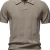 Men's Classic Short Sleeve Knit Polo Shirt - Mocha
