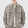 Men's Plus Size Plaid Button Up Long Sleeve Shirt - Brown