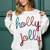 BiBi Holly Jolly Christmas French Terry Sweatshirt - OFF WHITE