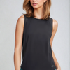 Back Vent Tank Top - Black