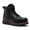 ROCKROOSTER Edgewood Men's 6 Inch Black Steel Toe Wedge Work Boots SAP610BK - Black