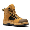 ROCKROOSTER Stowe Black 7 inch Composite Toe Leather Work Boots CP212BK - Wheat