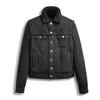Men’s Black Suede Shearling Leather Bomber Jacket - Black