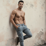 Men’s denim cargo pants with utility pockets