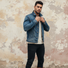 Man wearing a classic men’s denim jacket styled for a casual everyday look