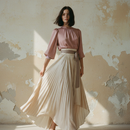 Woman wearing a modern skirt from Farnelli