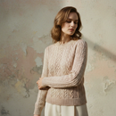 Woman wearing a cozy pullover sweater designed for everyday warmth