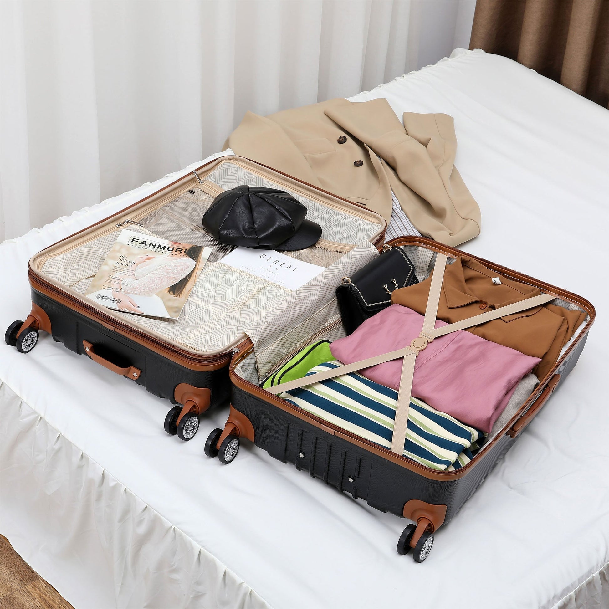 Collins 3 Piece Expandable Retro Luggage Set-2