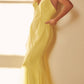Juliet 271 Glitter Mesh Fitted Evening Gown