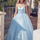 Juliet 265 Strapless A-Line Ball Gown Beaded Belt