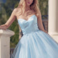 Juliet 265 Strapless A-Line Ball Gown Beaded Belt