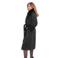 Boston Genuine Silver Fox Cashmere Blend Double-Face Coat in Graphite